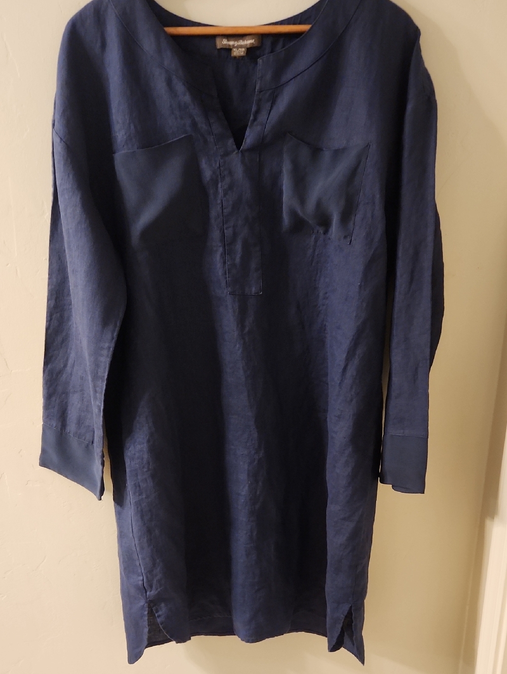 Tommy Bahama Womens Silk Linen Tunic Boho Shirt Dress Two Palms